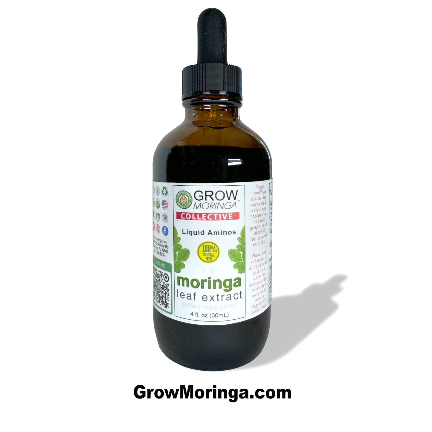 Moringa Leaf Extract Supplement | Tincture | Liquid Amino Acids