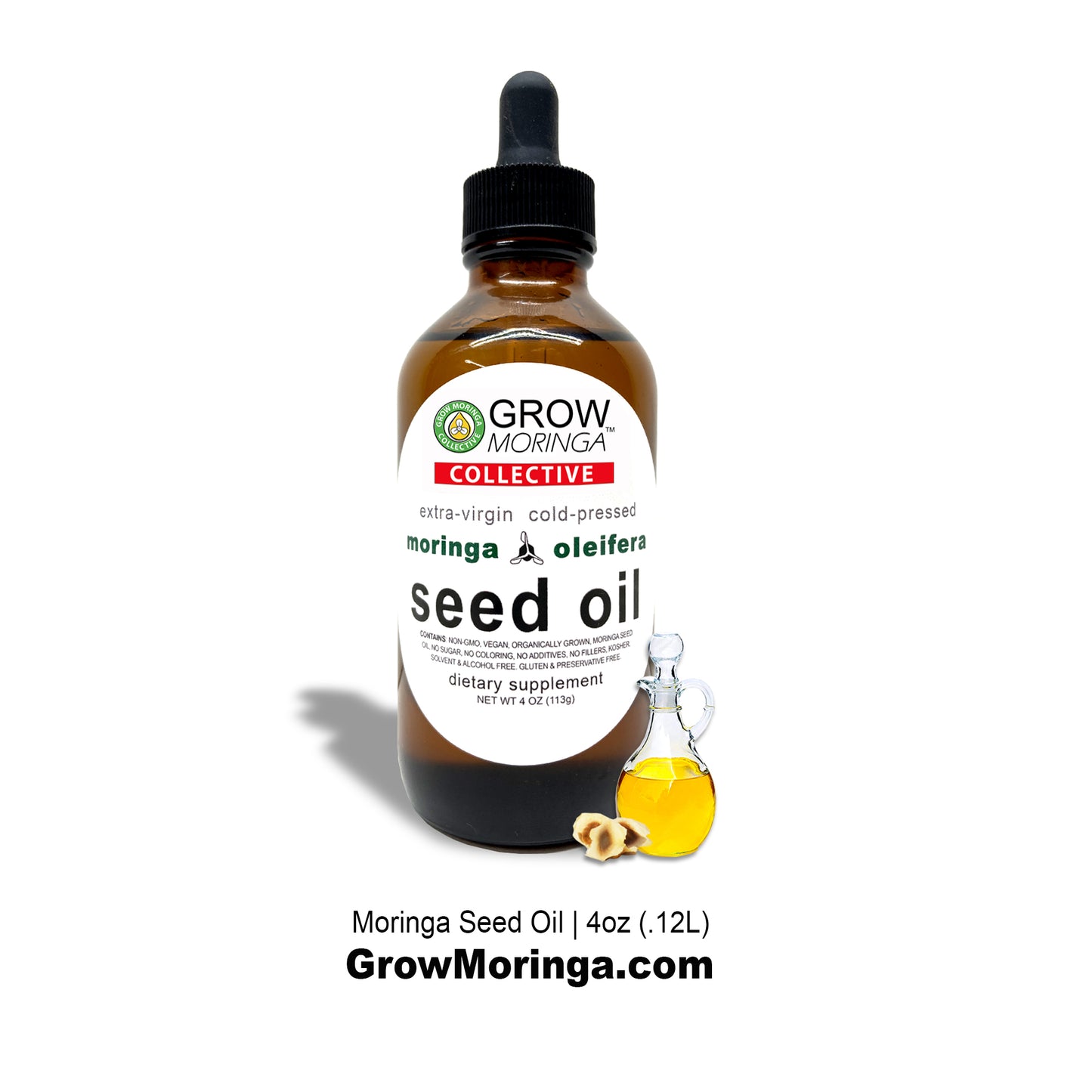 Moringa Seed Oil | Extra-Virgin Cold-Pressed Herbal Supplement