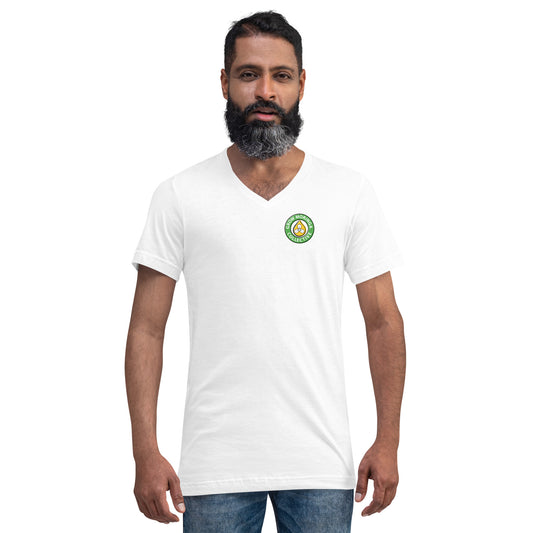 Man in White Shirt with Grow Moringa Collective Logo on Left Chest