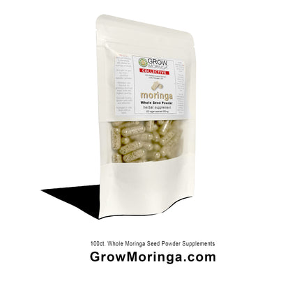 Moringa Whole Seed Powder Supplements | Superfood Plant Protein | Vegan Non-GMO