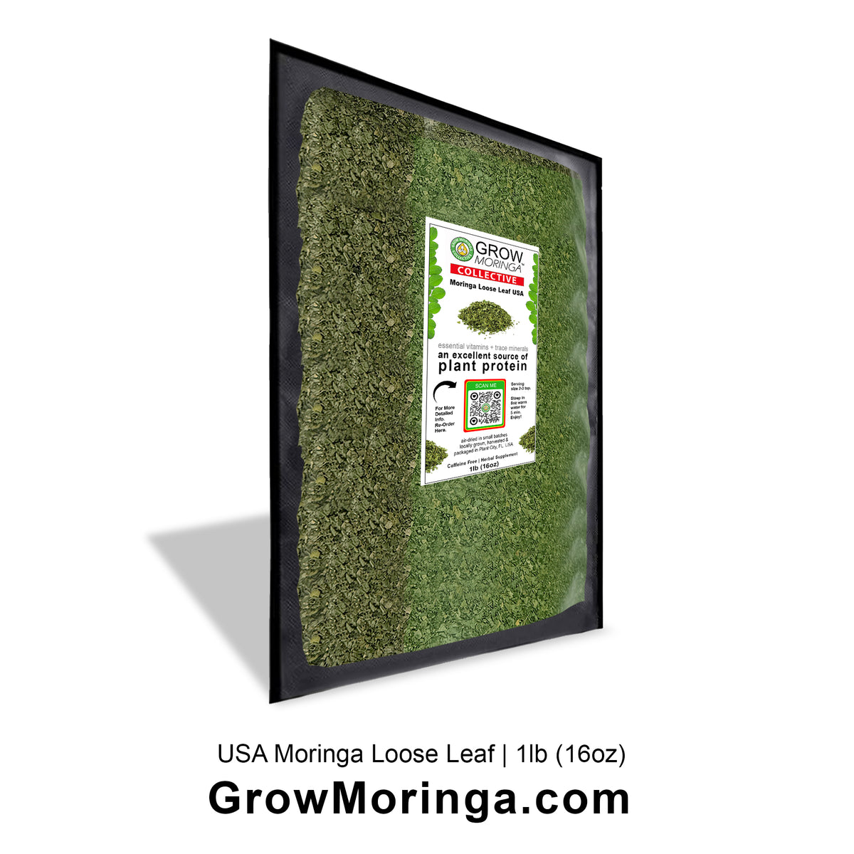 USA Moringa Loose Leaf | Superfood Herbal Supplement | Vegan Non-GMO