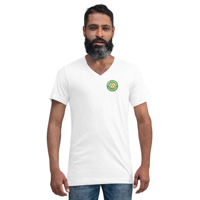 Man in White Shirt with Grow Moringa Collective Logo on Left Chest